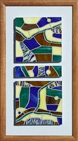 "Below the Edge" - 29cm x 49.5cm.  Stained Glass.